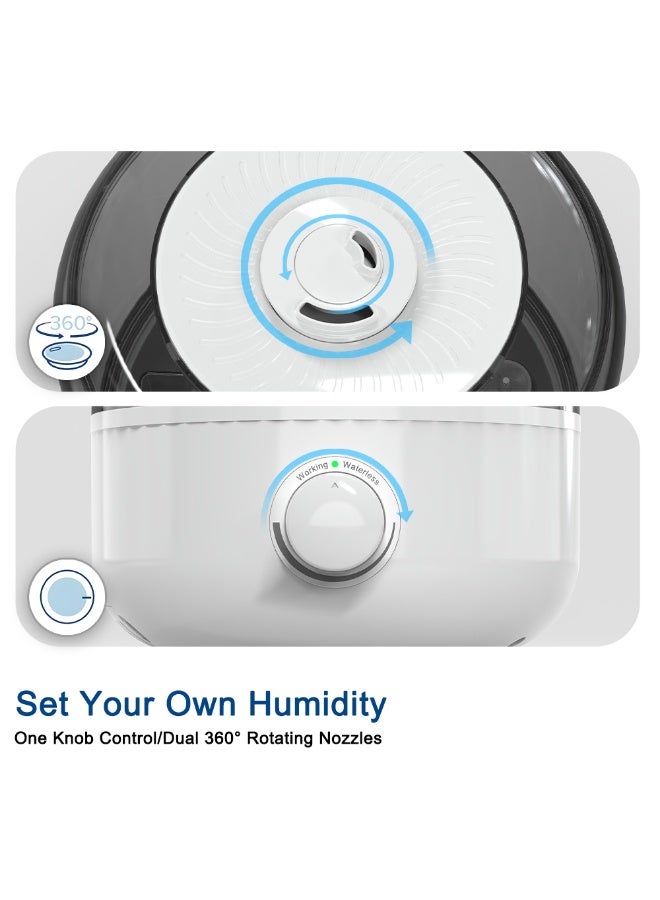 آي توما مرطب هواء للغرف الكبيرة، مرطب هواء 3 لتر لغرفة النوم، موزع روائح، وظيفة الزيوت العطرية، ضباب بارد بالموجات فوق الصوتية، ضوضاء أقل، مقبض قابل للتعديل 360 درجة، إيقاف تلقائي، مرطبات لأي غرفة - Image 5